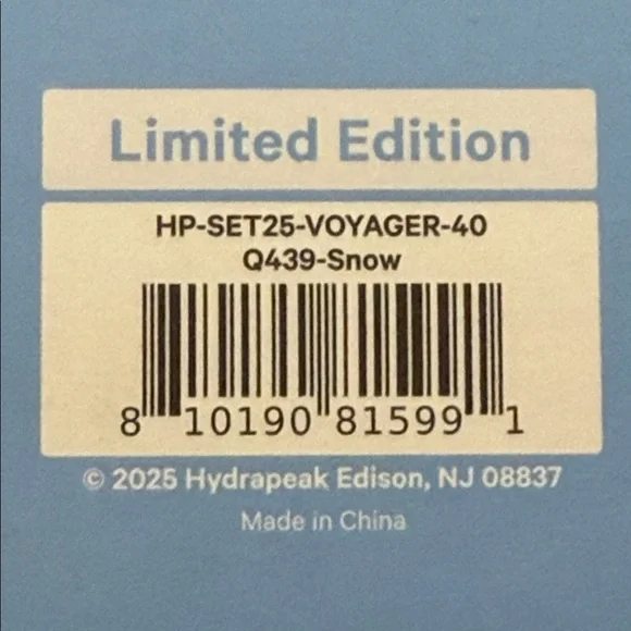 HYDRAPEAK “Ski Blue Bow" Limited Edition Hydrapeak 40oz Voyager Tumbler - Picture 5 of 10